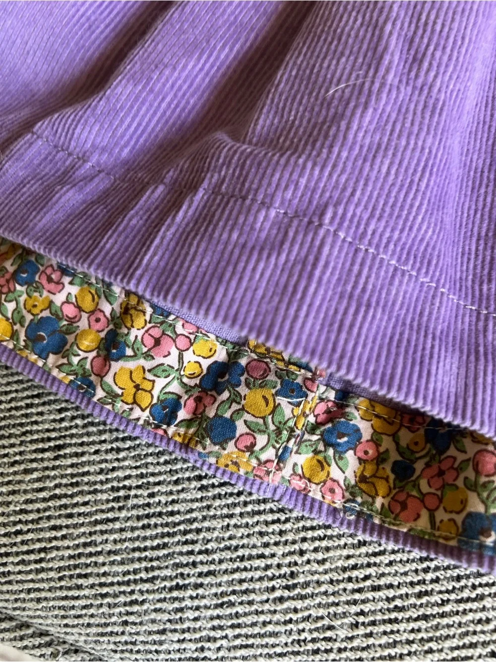 NWOT Mini Boden Girls Purple Corduroy Pinafore Jumper Dress
